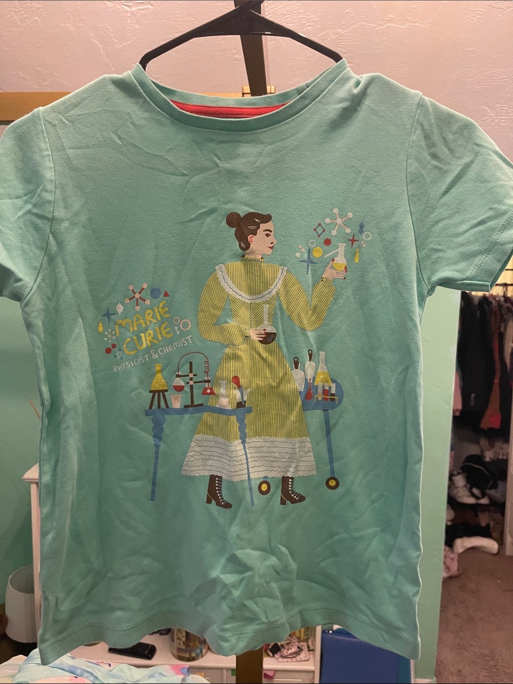 Marie Curie Graphic Tee - Mint Green